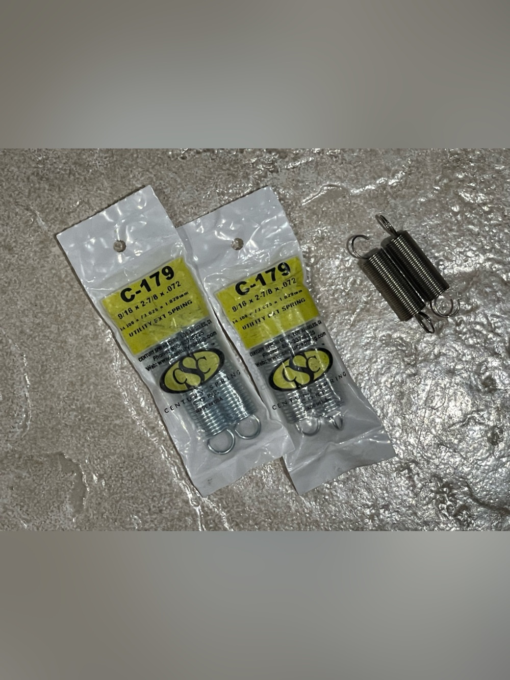 Utility Extension Springs C-179 Pack - Silver 4 Ct. 2 Misc springs
